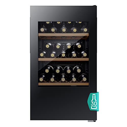 Hisense RW12D4NWG0 - Cantina vino 30 bottiglie, Monotemperatura, Vetri anti UV, ripiani in legno, Display Touch, Illuminazione Led